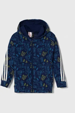 adidas Dětská mikina x Star Wars s kapucí, vzorovaná