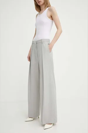 DAY Birger et Mikkelsen Kalhoty s příměsí vlny barva, široké, high waist
