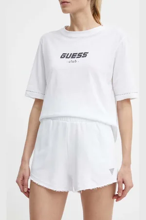 Guess Kraťasy SKYLAR dámské, barva, s aplikací, high waist, V4GD09 K8802