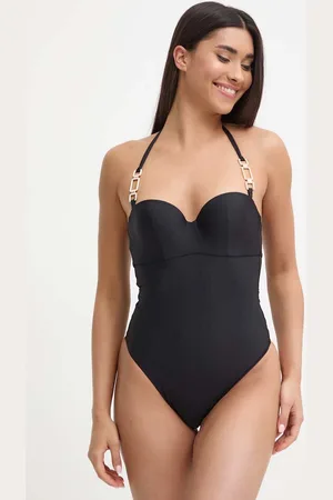 Guess Jednodílné plavky barva, mírně vyztužený košík, E4GJ51 KC620