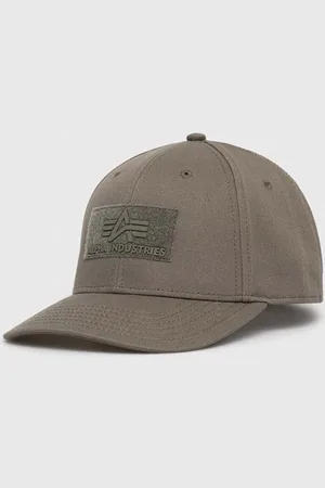 Alpha Industries Bavlněná čepice barva, s aplikací, 168903.257-DarkGreen