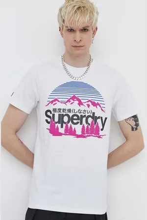 Superdry Bavlněné tričko barva, s potiskem