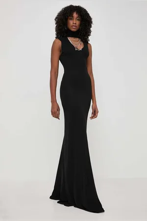 Elisabetta Franchi Šaty tyrkysová barva, maxi, AB64742E2