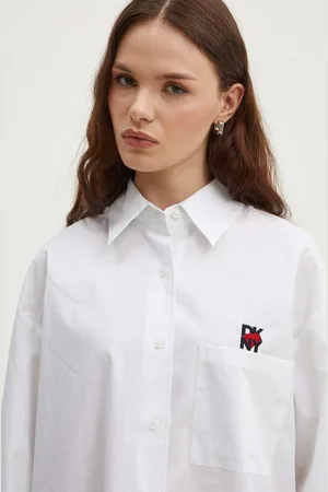 DKNY Bavlněná košile HEART OF NY barva, relaxed, s klasickým límcem, D2B4A103