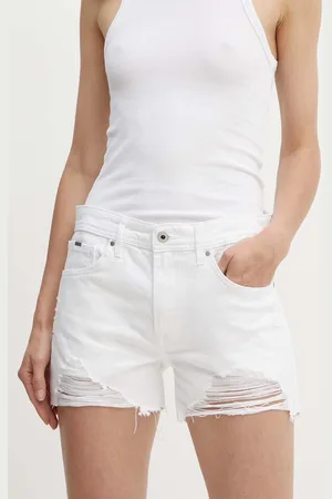 Pepe Jeans Džínové šortky RELAXED SHORT MW dámské, barva, hladké, medium waist, PL801110TB9