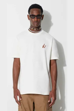 Norse projects Bavlněné tričko Johannes Organic Chain Stitch Logo T-shirt barva, s aplikací, N01.0648.0957