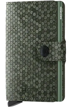 Secrid Kožená peněženka Miniwallet Hexagon Green barva