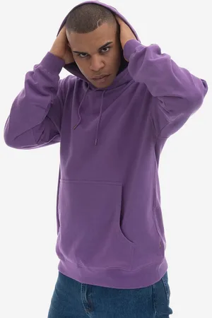 Maharishi Bavlněná mikina U.A.P. Embroidered Hoody Organic Cotton Sweat 4098 PURPLE pánská, barva, s kapucí, aplikací