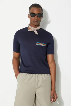 Paul Smith Bavlněné tričko tmavomodrá barva, M1R-306U-H00088