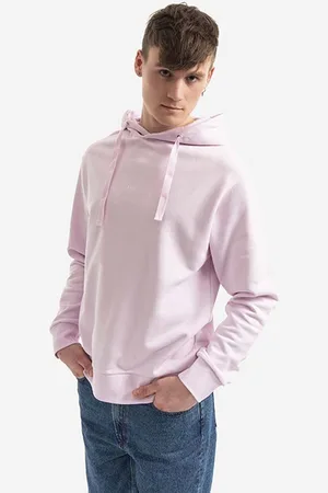 A.P.C. Bavlněná mikina Hoodie Larry pánská, barva, s kapucí, hladká, COEIP-H27622 BLACK