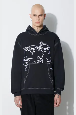 TAIKAN Bavlněná mikina By Joshua "Running" Hoodie pánská, barva, s kapucí, s aplikací, TH0006.BLKCST