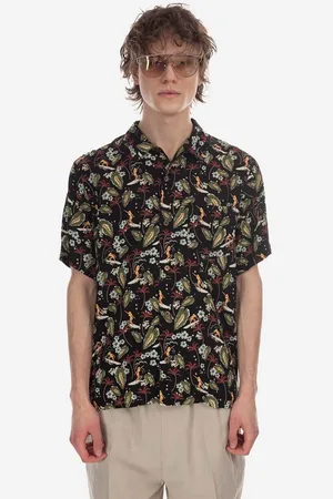 A.P.C. Košile Chemisette Lloyd pánská, barva, relaxed, s klasickým límcem, VIAJS-H12495 BLACK