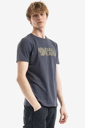 Fjällräven Tričko tmavomodrá barva, s potiskem, F87310.560-560