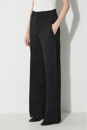 Maison Margiela Kalhoty s příměsí vlny Pants barva, jednoduché, high waist, S62KB0178