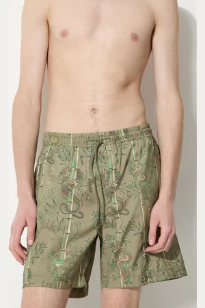 Maharishi Plavkové šortky Dragon Bamboo barva, 1272.OLIVE