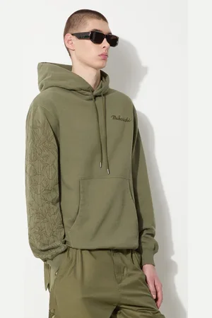 Maharishi Bavlněná mikina Dragon Bamboo Hooded Sweat pánská, barva, s kapucí, s aplikací, 5075.OLIVE