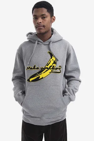 Maharishi Bavlněná mikina Chanile Banana x Warhol pánská, barva, s kapucí, s aplikací, 9644.MARL-MARL