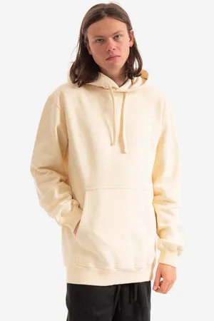 Maharishi Bavlněná mikina Miltype Hooded sweat Organic Sweat 420 9756 ECRU pánská, barva, s kapucí, aplikací