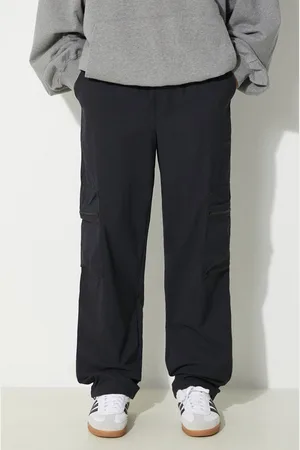 Rains Kalhoty Tomar tmavomodrá barva, jednoduché, medium waist, 19300.01