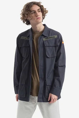 Maharishi Košile Oneness Jungle barva, regular, s klasickým límcem, 3584.BLACK-BLACK