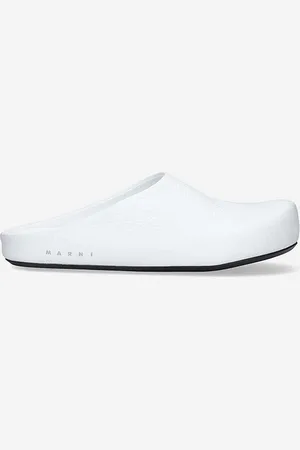 Marni Kožené pantofle Sabot pánské, barva, SBMR001400.P4554.00W01-white