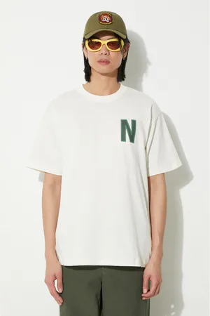 Norse projects Bavlněné tričko Simon Loose Organic barva, s potiskem, N01.0659.0957