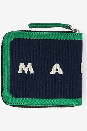 Marni Peněženka tmavomodrá barva, PFMI0050Q0.P4547.ZO104-navy