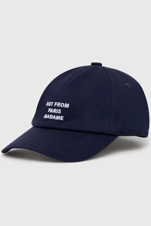 Drôle de Monsieur Bavlněná baseballová čepice La Casquette Slogan tmavomodrá barva, s aplikací, PERM-CP151-CO138-NY