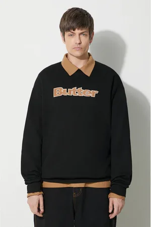 Butter Goods Mikina Felt Logo Applique Crewneck pánská, barva, s aplikací, BGQ423D20904