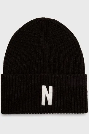 Norse projects Čepice Merino Lambswool Rib N Logo Beanie barva, N95.0953.1037