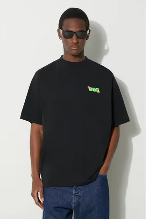 MARCELO BURLON Bavlněné tričko Solsticio Over barva, s potiskem, CMAA054S24JER0071050