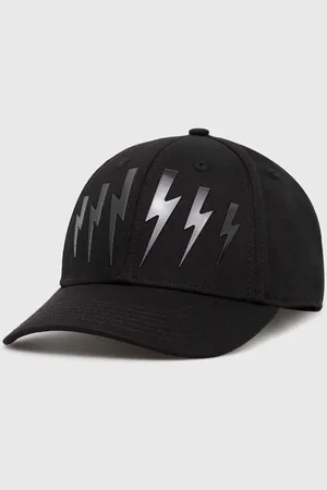Neil Barrett Bavlněná čepice Bolt Cotton Twill Six Panels Cap barva, s aplikací, MY77320A-Y9501-001N
