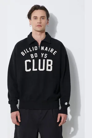 Billionaire Boys Club Bavlněná mikina Collared Half Zip Sweater barva, s potiskem, B24125