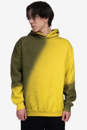 A-cold-wall* Bavlněná mikina Gradient Hoodie pánská, barva, s kapucí, vzorovaná, ACWMW100-YELLOW