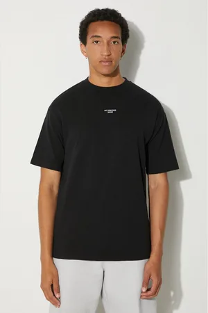 Drôle de Monsieur Bavlněné tričko Le T-Shirt Slogan Classique barva, PERM-TS202-CO002-BL