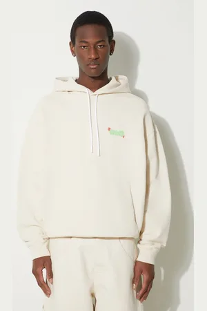 MARCELO BURLON Bavlněná mikina Solsticio Comfort Hoodie pánská, barva, s kapucí, s potiskem, CMBB106S24FLE0060C50