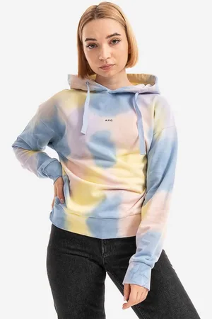 A.P.C. Bavlněná mikina dámská, s kapucí, vzorovaná, COEWP.F27706-MULTICOLOR