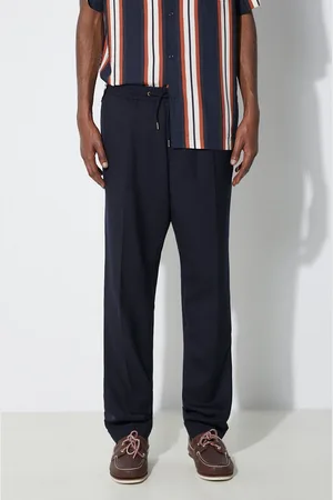 Paul Smith Vlněné kalhoty tmavomodrá barva, ve střihu chinos, M1R-921T-G00001