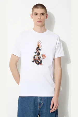 Maharishi Bavlněné tričko Original Dragon barva, s aplikací, 5125.WHITE