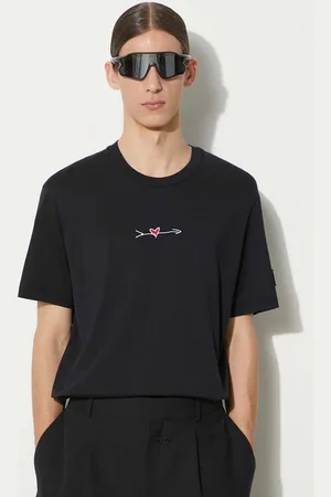Neil Barrett Bavlněné tričko Slim Cupid barva, s aplikací, MY70198A-Y525-495N