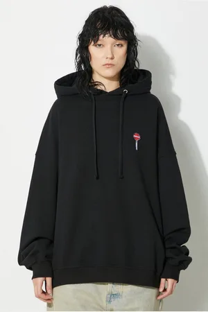 Fiorucci Bavlněná mikina Black Lollipop Patch Hoodie barva, s kapucí, s aplikací, M01FPSHO092CJ05BK01