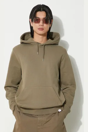Norse projects Bavlněná mikina Vagn Slim Organic pánská, barva, s kapucí, hladká, N20.1276.8076