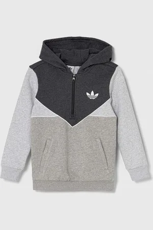 adidas Dětská mikina barva, s kapucí, vzorovaná