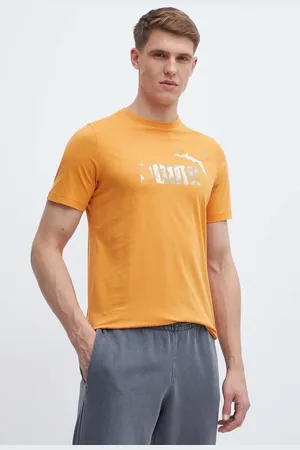 PUMA Bavlněné tričko barva, s potiskem, 675942