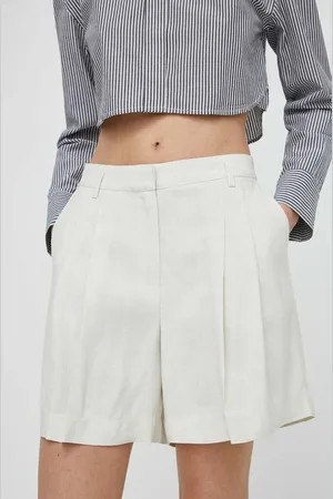 Herskind Kraťasy Lena dámské, barva, hladké, high waist, 5105110