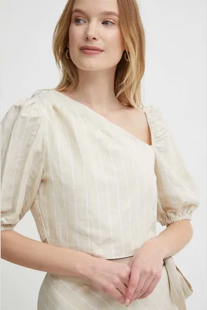Pepe Jeans Lněná halenka MATI barva, vzorovaná, PL304809