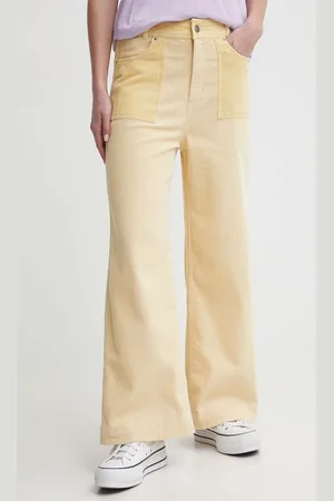 Billabong Manšestrové kalhoty Since 73 barva, high waist, UBJNP00183