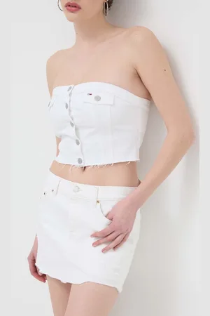 Tommy Hilfiger Džínová sukně barva, mini, pouzdrová, DW0DW17992