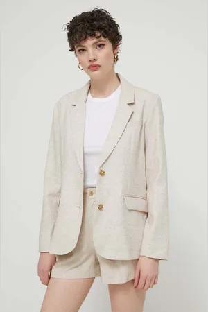 Abercrombie & Fitch Plátěná bunda barva, jednořadá, hladká
