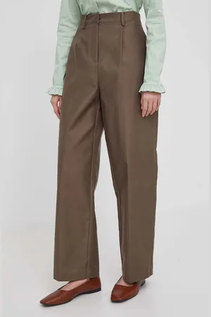 DKNY Kalhoty dámské, barva, jednoduché, high waist, D2A4K022
